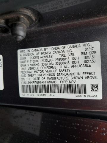2HKRW2H8XHH610983 Honda CR-V EXL