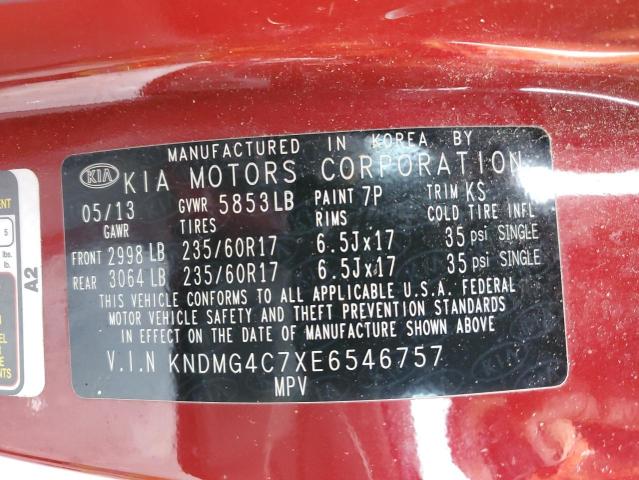 KNDMG4C7XE6546757 | 2014 KIA SEDONA LX