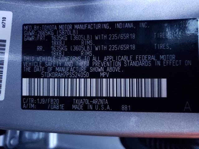 VIN 5TDKDRAH7PS524050 2023 Toyota Highlander, L no.13