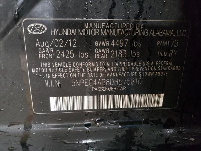 5NPEC4AB8DH575816 | 2013 Hyundai sonata se