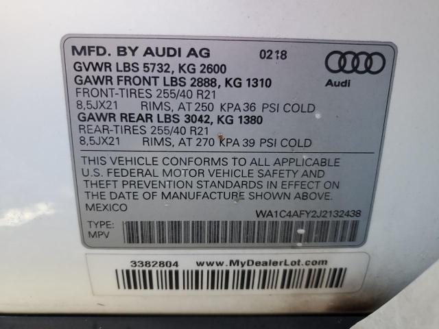 WA1C4AFY2J2132438 2018 AUDI SQ5 - Image 14