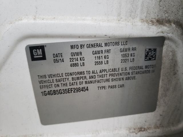 1G4GB5G35EF298454 | 2014 BUICK LACROSSE