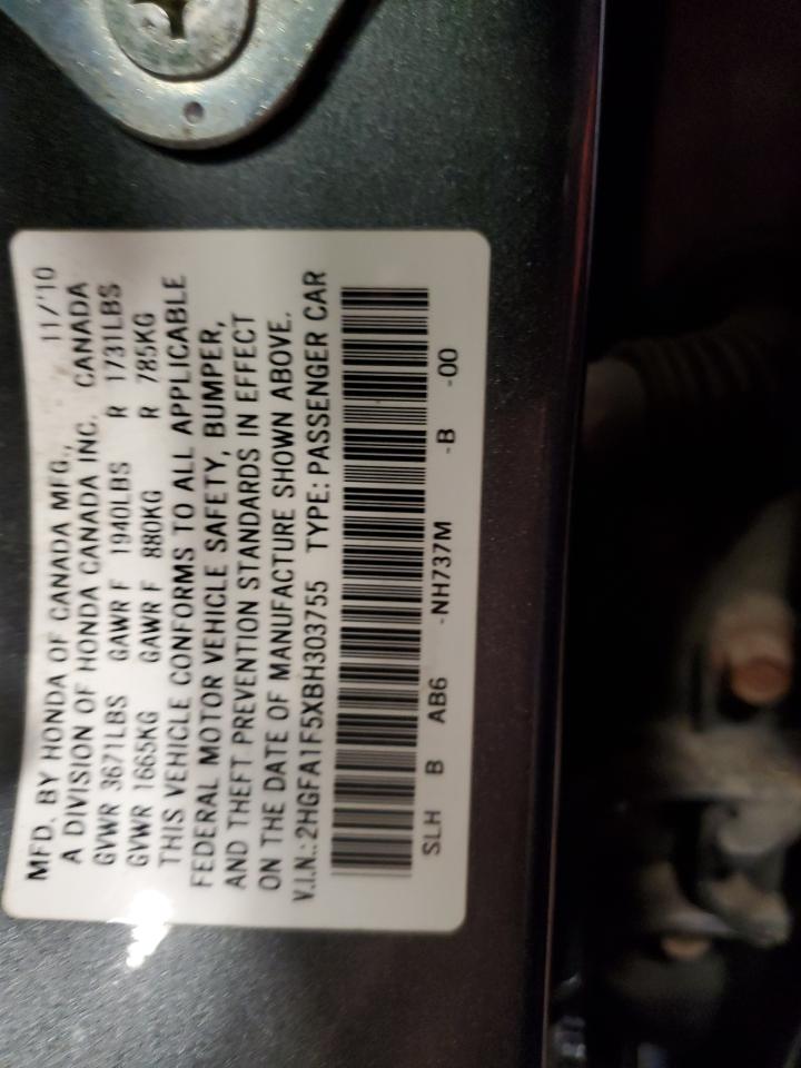 2HGFA1F5XBH303755 2011 Honda Civic Lx 2HGFA1F5XBH303755 2011 Honda Civic Lx