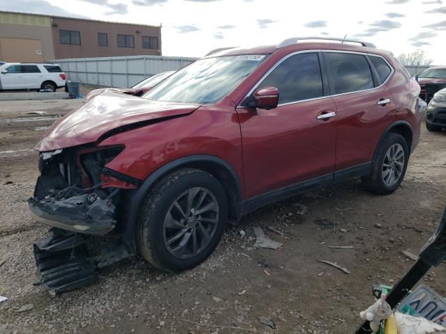 NISSAN ROGUE S 2015 red 4dr spor gas 5N1AT2MV8FC800819 photo #1