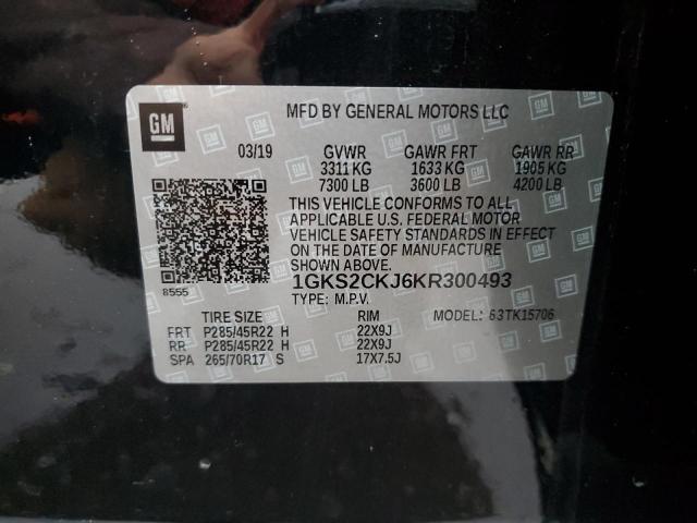 2019 GMC YUKON 1GKS2CKJ6KR300493