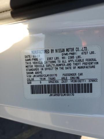 2020 NISSAN GT-R PURE JN1AR5EF2LM100170