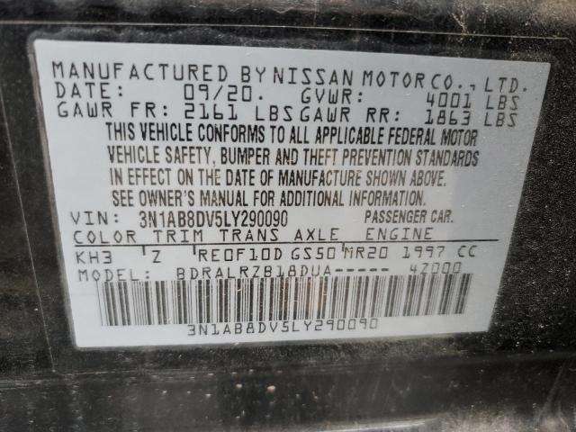 3N1AB8DV5LY290090 | 2020 Nissan sentra sr