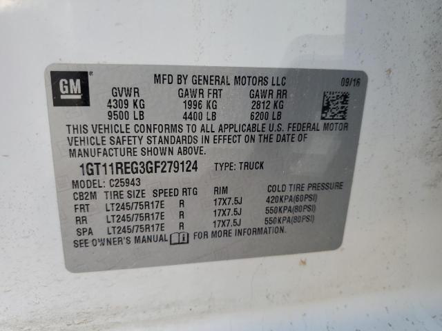 2016 GMC SIERRA C25 1GT11REG3GF279124