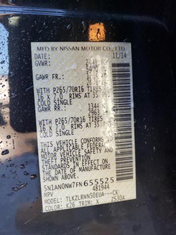 2015 NISSAN XTERRA X 5N1AN0NW7FN655525