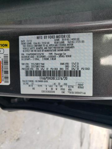 1FA6P0HD8E5376720 | 2014 FORD FUSION SE