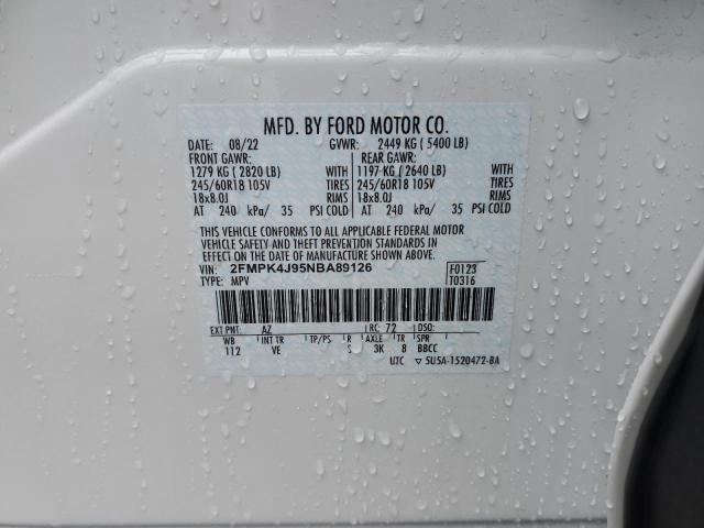 2FMPK4J95NBA89126 2022 FORD EDGE, photo no. 13