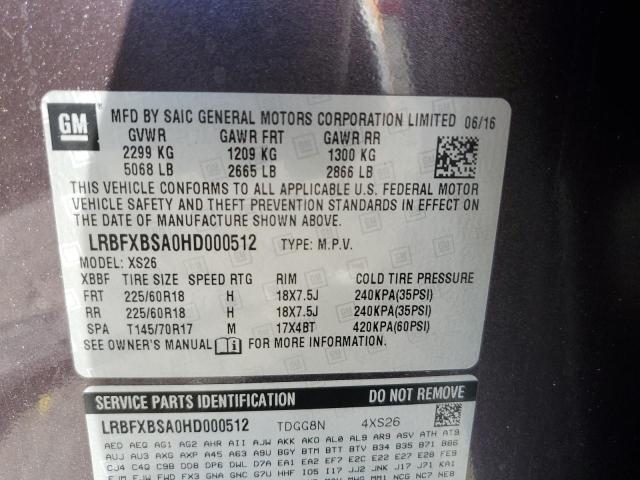 LRBFXBSA0HD000512 | 2017 Buick envision essence