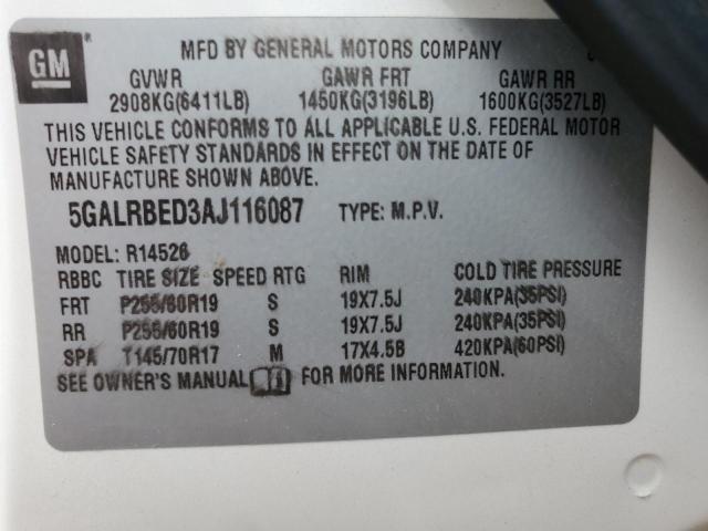 5GAKRBED2BJ348774 | 2011 Buick enclave cxl