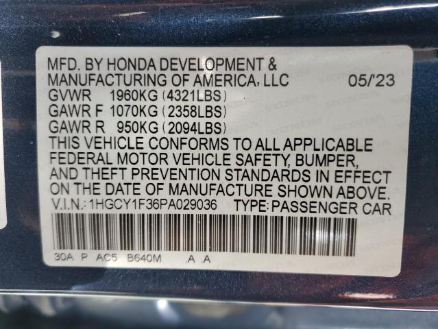 1HGCY1F36PA029036 Honda Accord EX 12