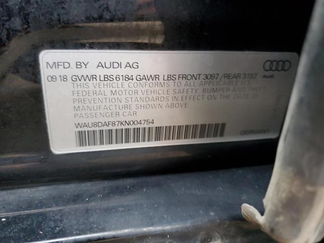 2019 AUDI A8 L WAU8DAF87KN004754