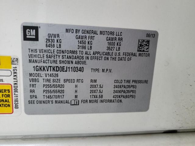 1GKKVTKD0EJ110340 | 2014 GMC ACADIA DEN