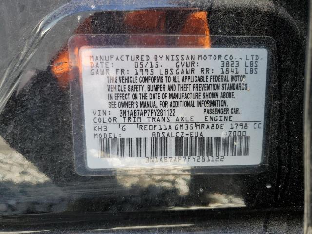 3N1AB7AP7FY281122 | 2015 NISSAN SENTRA S