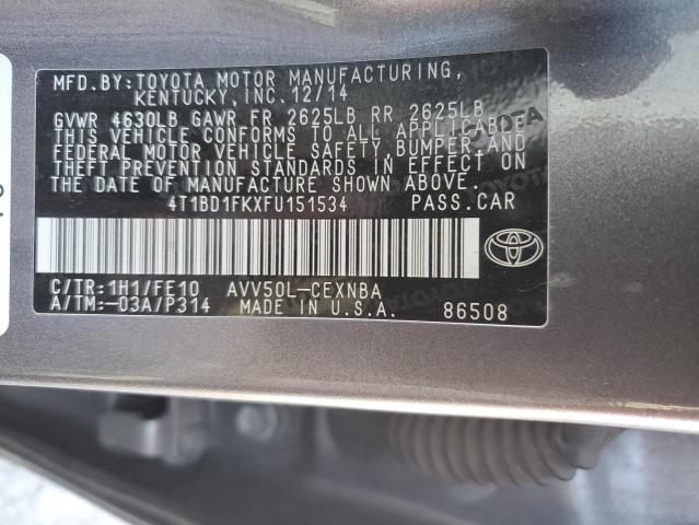 4T1BD1FKXFU151534 | 2015 Toyota camry hybrid