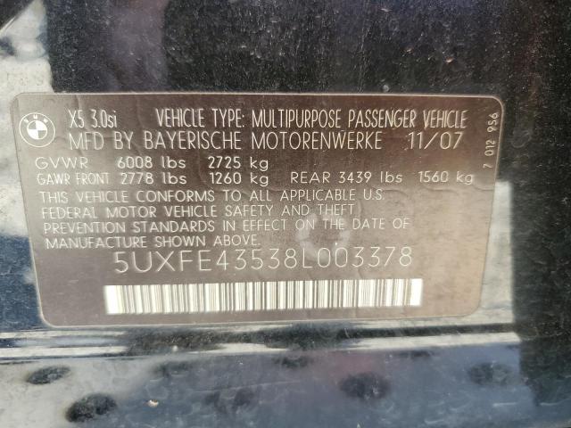 5UXFE43538L003378 | 2008 BMW x5 3.0i