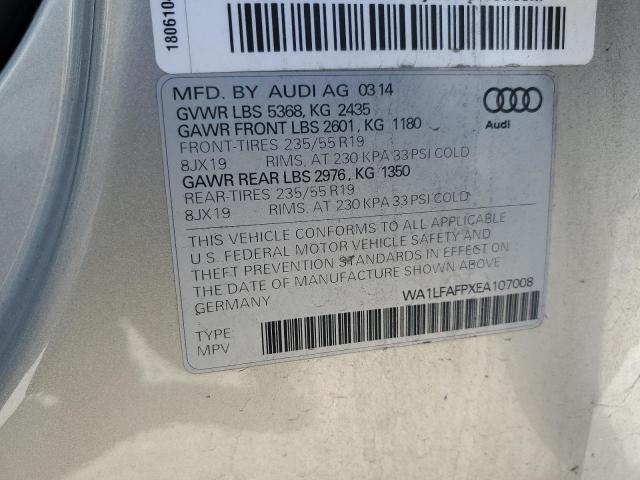 WA1LFAFPXEA107008 | 2014 AUDI Q5 PREMIUM