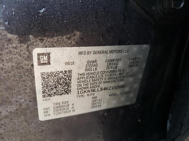 1GKKNLLS4KZ152682 | 2019 GMC ACADIA SLE