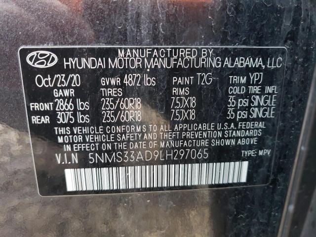 5NMS33AD9LH297065 | 2020 HYUNDAI SANTA FE S