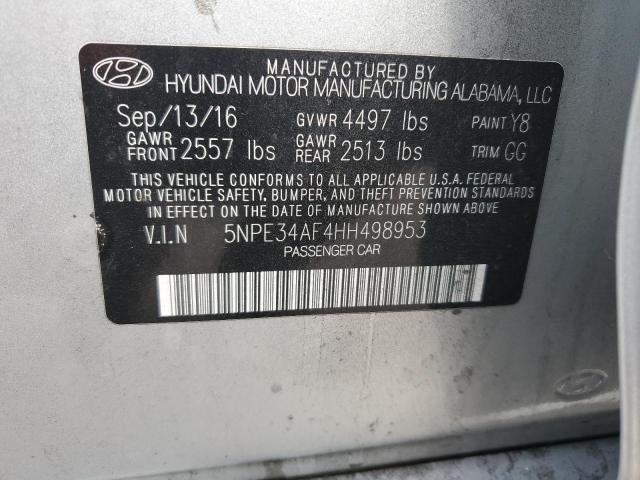 5NPE34AF4HH498953 | 2017 Hyundai sonata sport