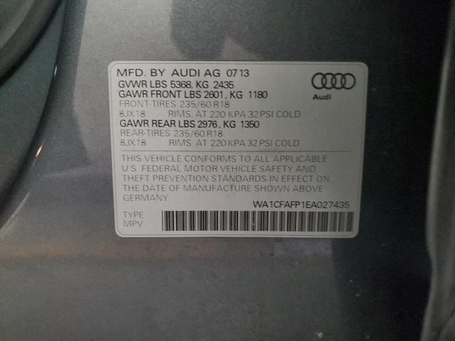 VIN WA1CFAFP1EA027435 2014 Audi Q5, Premium no.14