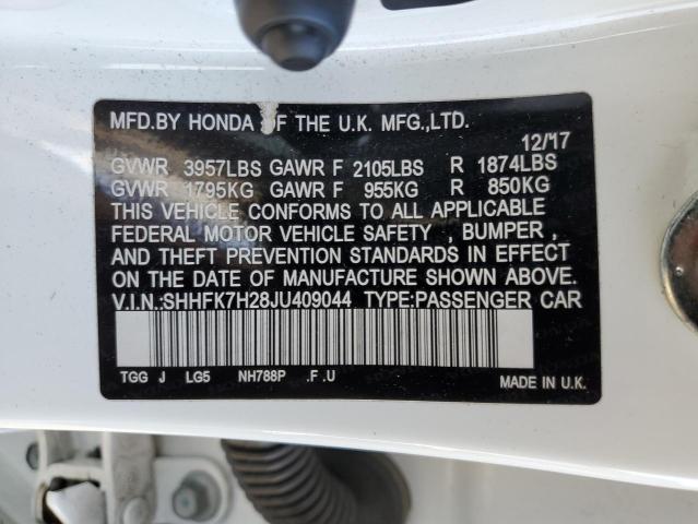 2018 HONDA CIVIC LX - SHHFK7H28JU409044