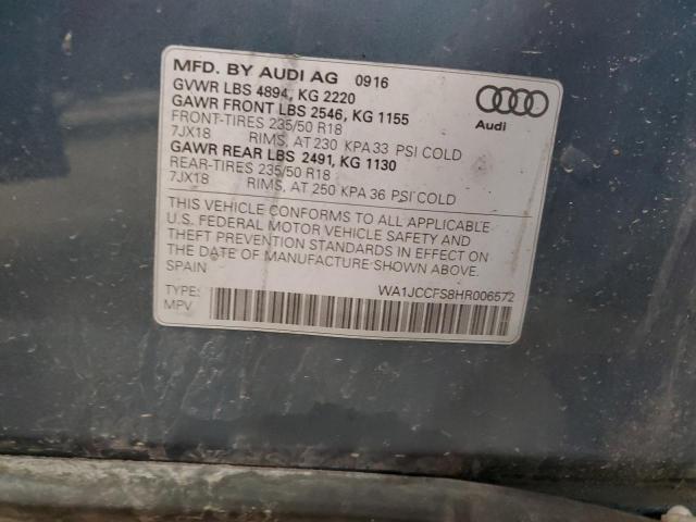 WA1JCCFS8HR006572 | 2017 AUDI Q3 PREMIUM