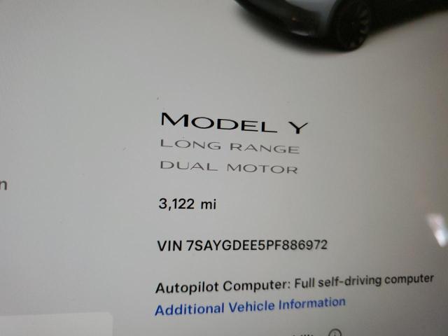 7SAYGDEE5PF886972 | 2023 Tesla model y