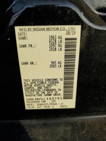 1N4BL4BV5LC143745 | 2020 NISSAN ALTIMA S