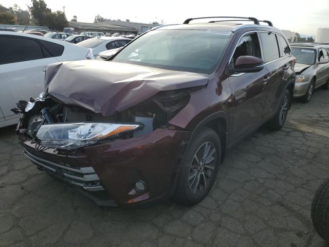 VIN 5TDJZRFH6KS716106 2019 Toyota Highlander, SE no.1