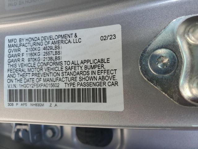 1HGCY2F5XPA015602 | 2023 Honda accord hybrid sport