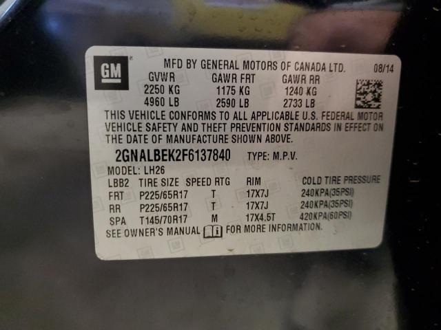 2GNALBEK2F6137840 | 2015 CHEVROLET EQUINOX LT