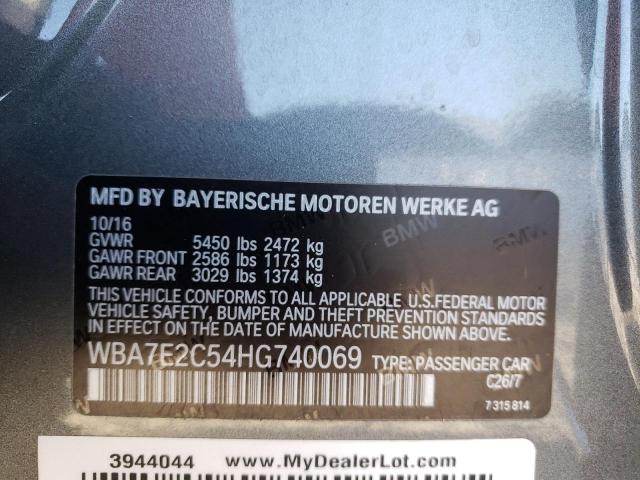 VIN WBA7E2C54HG740069 2017 BMW 7 Series, 740 I no.13