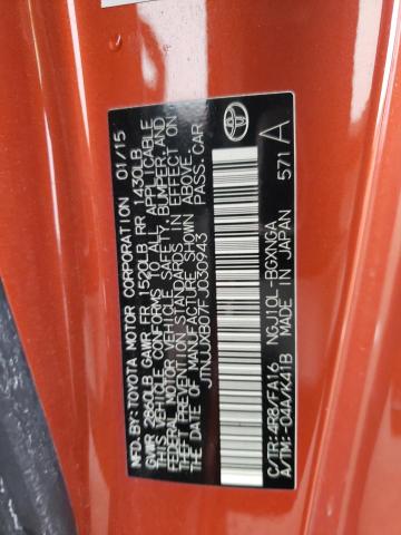 2015 TOYOTA SCION IQ - JTNJJXB07FJ030943