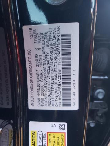 1HGCV1F38KA023658 | 2019 HONDA ACCORD SPO