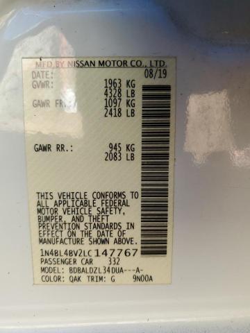 1N4BL4BV2LC147767 | 2020 Nissan altima s