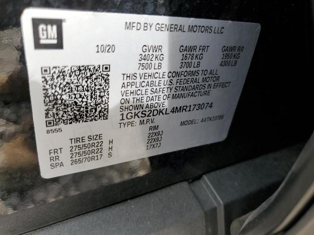 1GKS2DKL4MR173074 | 2021 GMC YUKON DENA