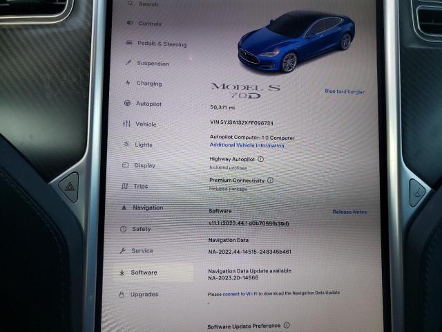2015 TESLA MODEL S 70 - 5YJSA1S2XFF098734