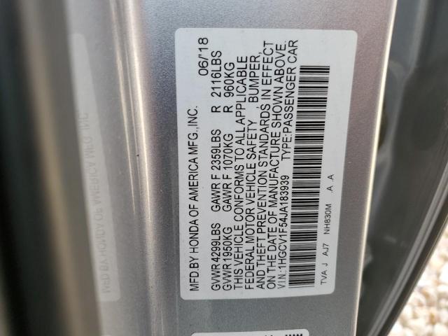 1HGCV1F54JA183939 | 2018 HONDA ACCORD EXL