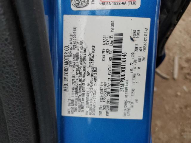2012 Ford Fusion Sel VIN: 3FAHP0JG0CR110146 Lot: 79990963