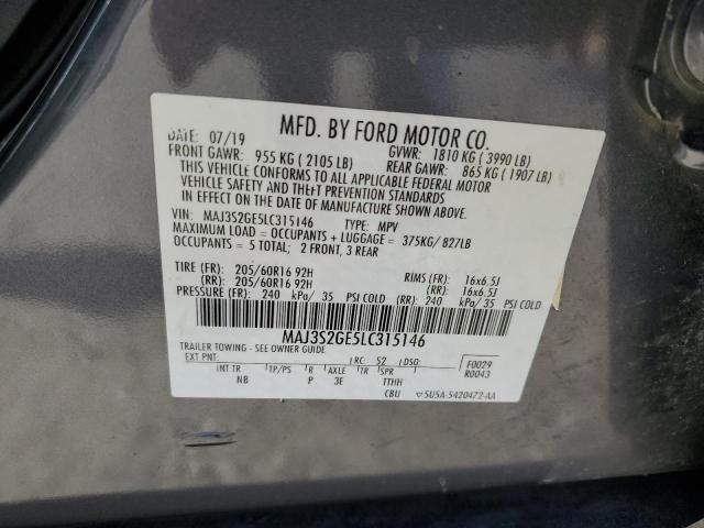 MAJ3S2GE5LC315146 | 2020 FORD ECOSPORT S