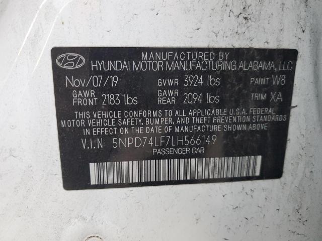 5NPD74LF7LH566149 | 2020 HYUNDAI ELANTRA SE