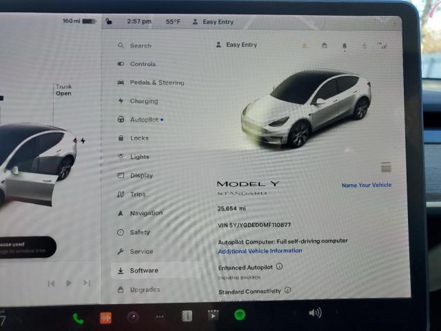 5YJYGDED0MF110877 | 2021 TESLA MODEL Y