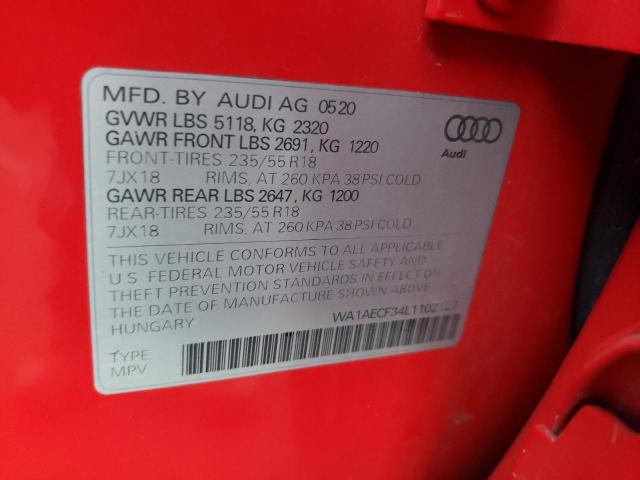 WA1AECF34L1102127 | 2020 AUDI Q3 PREMIUM