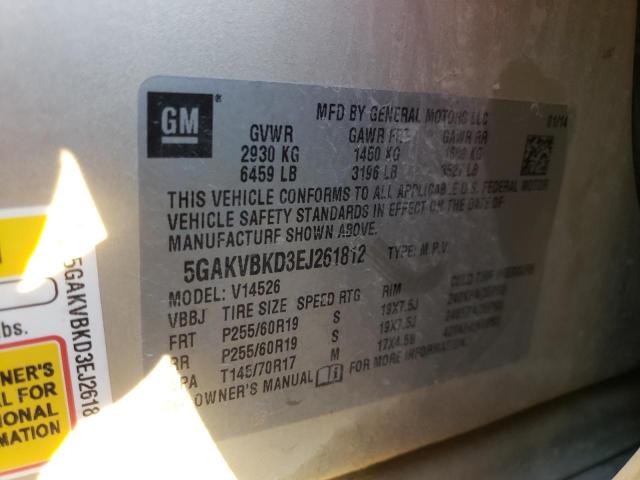 5GAKVBKD3EJ261812 | 2014 BUICK ENCLAVE