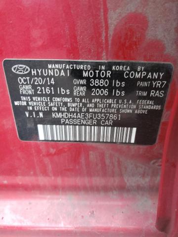 KMHDH4AE3FU357861 | 2015 Hyundai elantra se