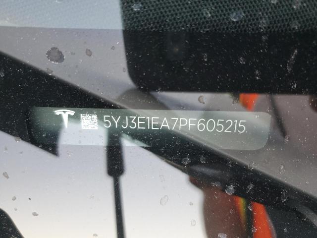 5YJ3E1EA7PF605215 | 2023 TESLA MODEL 3